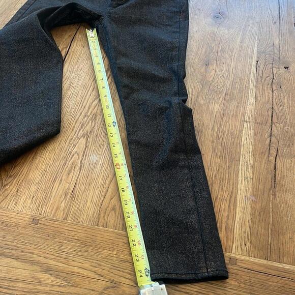 LOFT Black Denim Gold Shimmer Slim Pocket Skinny Stretch Jeans 4 Petite - Picture 5 of 8